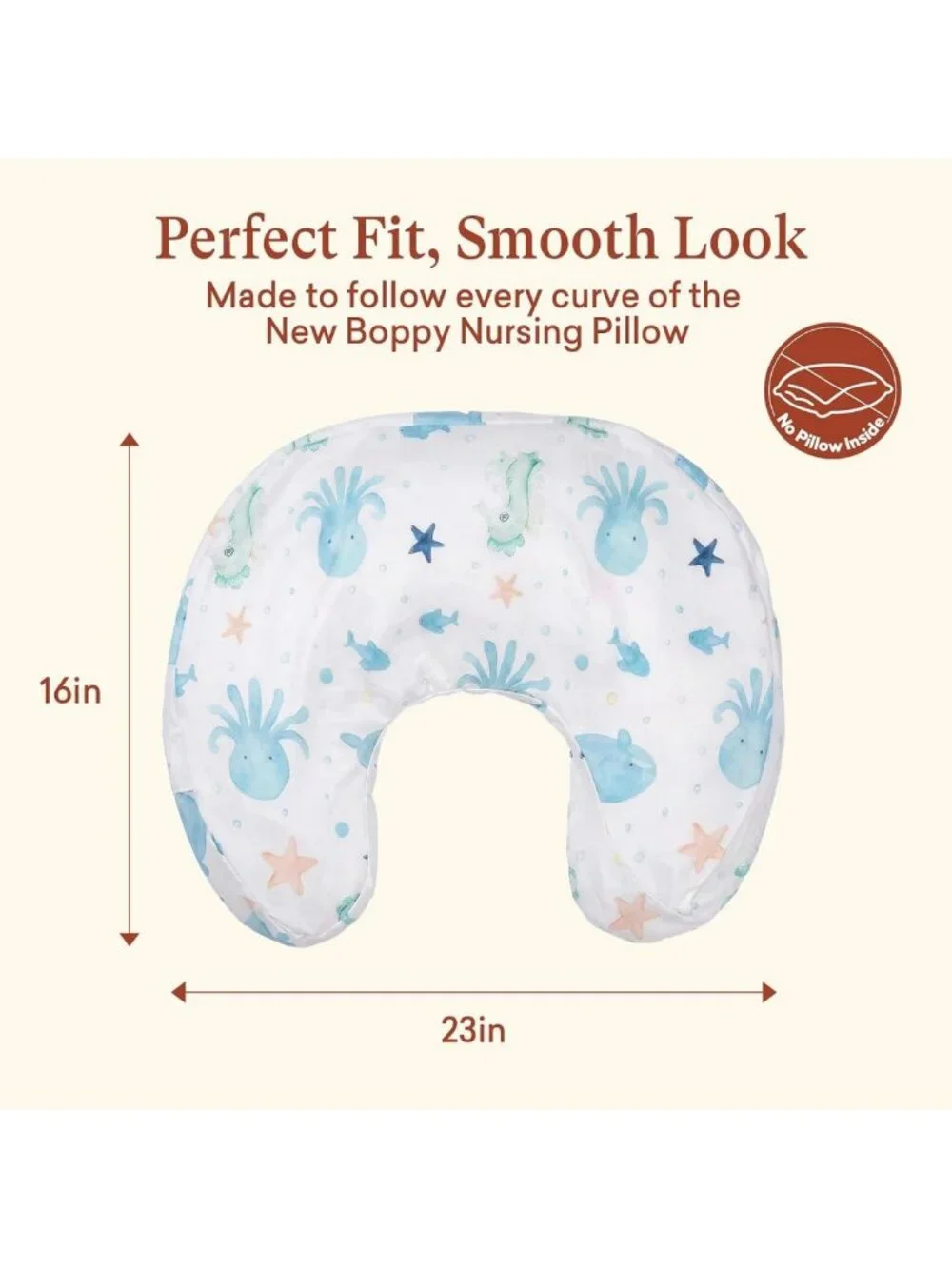 Soft Stretchy Nursing Pillow Covers - 3-Pack Washable Slipcovers for Feeding